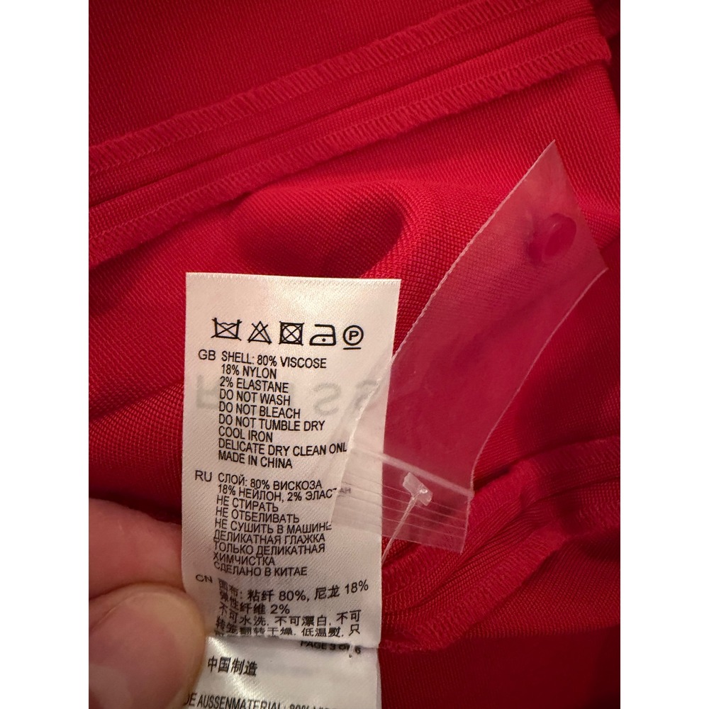 Reiss Zaira Bodycon Dress Crimson Red Halter Cocktail 6 NEW - Picture 5 of 10